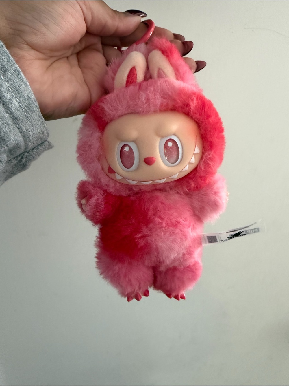 POP MART Labubu Pink Plush Keychain Bag Charm The Monsters